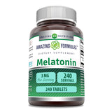 Amazing Nutrition Melatonin Supplement 240 tablets front view