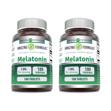 Amazing Nutrition Melatonin Supplement 5mg 180 Tablets front view