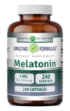 Amazing Nutrition Melatonin Supplement 5mg 240 Capsules front view