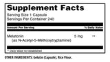 Amazing Nutrition Melatonin Supplement 5mg 240 Capsules side view