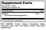 Amazing Nutrition Melatonin Supplement ingredients list