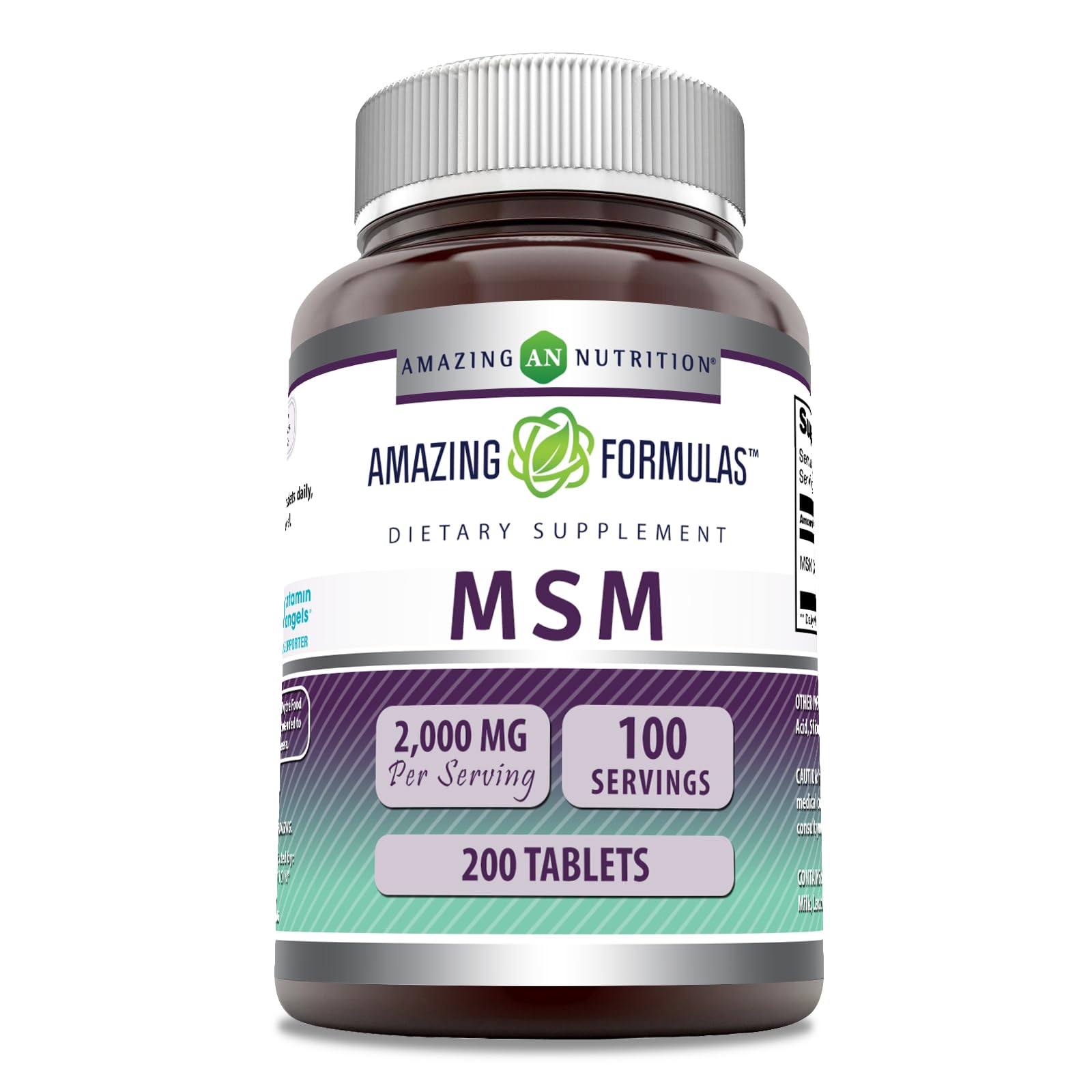 Amazing Nutrition MSM Supplement 2000mg front view