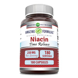 Amazing Nutrition Niacin 250mg 180 Capsules front view