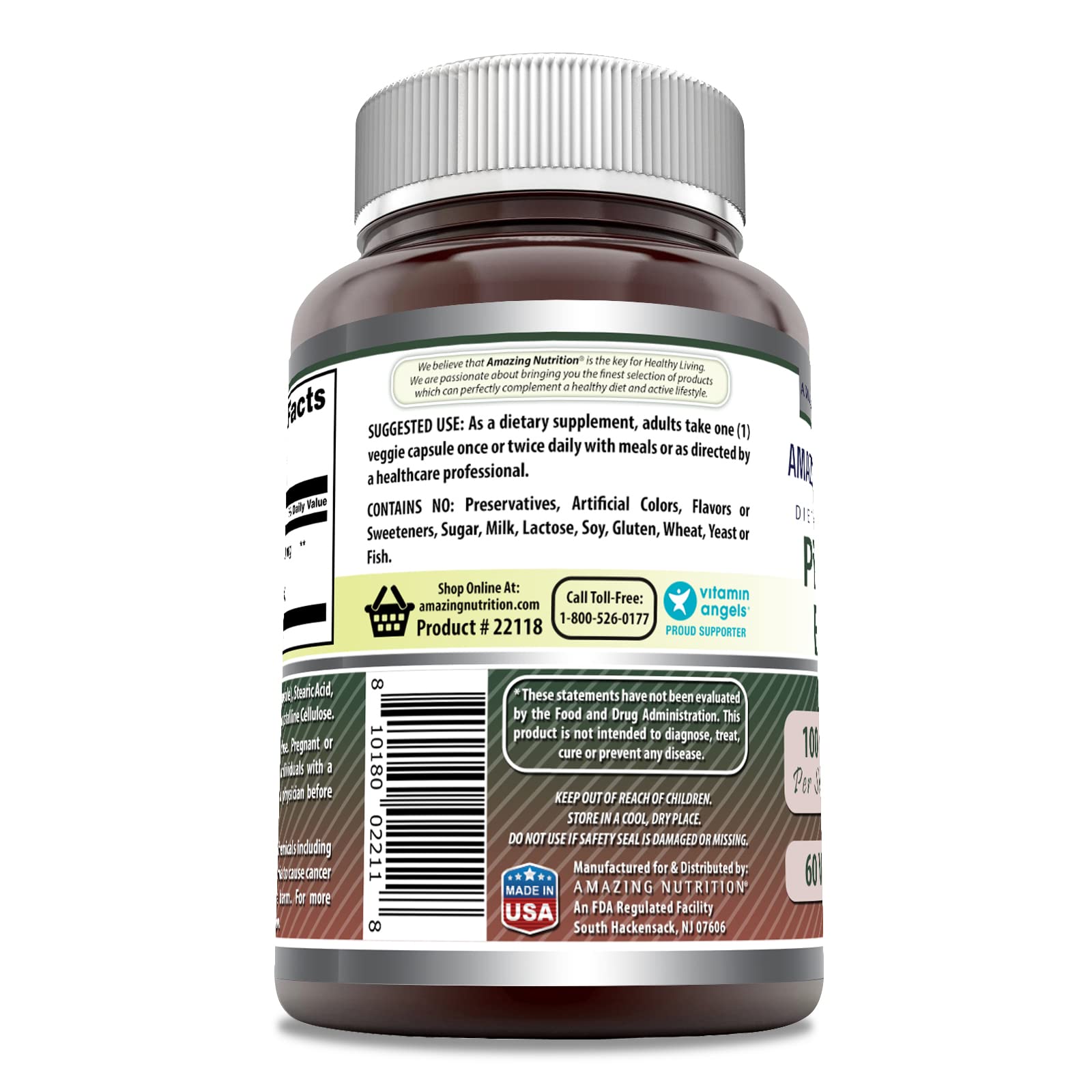 Amazing Nutrition Pine Bark Extract 100mg 60 Capsules side view