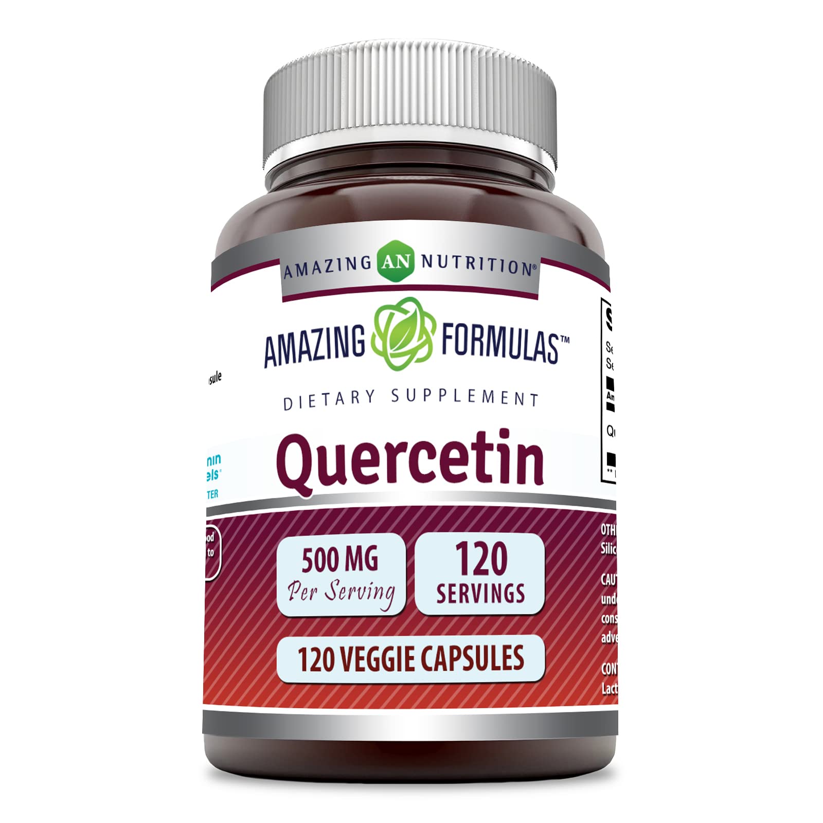 Amazing Nutrition Quercetin 500mg supplement bottle front view