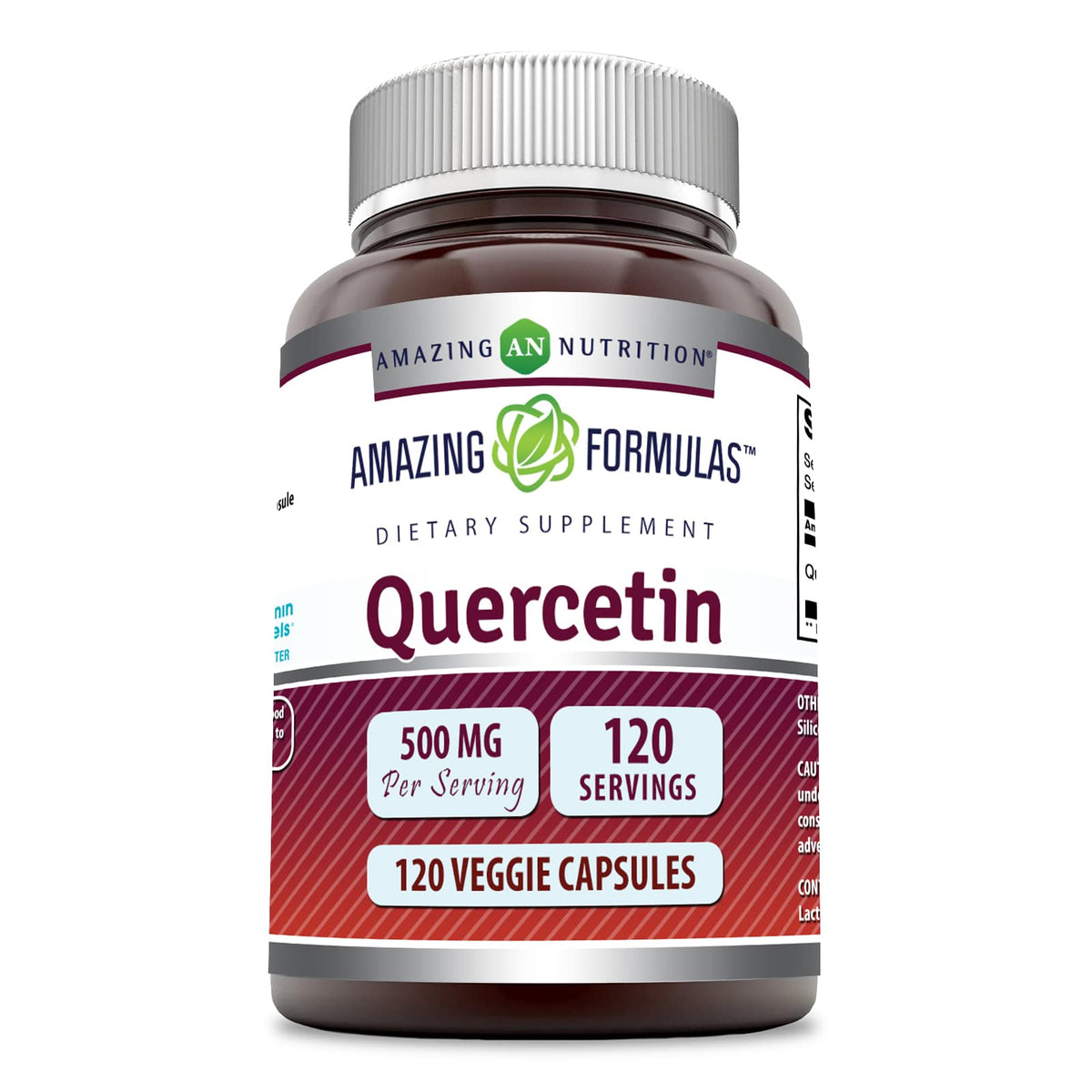 Amazing Nutrition Quercetin 500mg supplement bottle front view