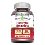 Amazing Nutrition Quercetin 800mg with Bromelain 240 Vcaps front view