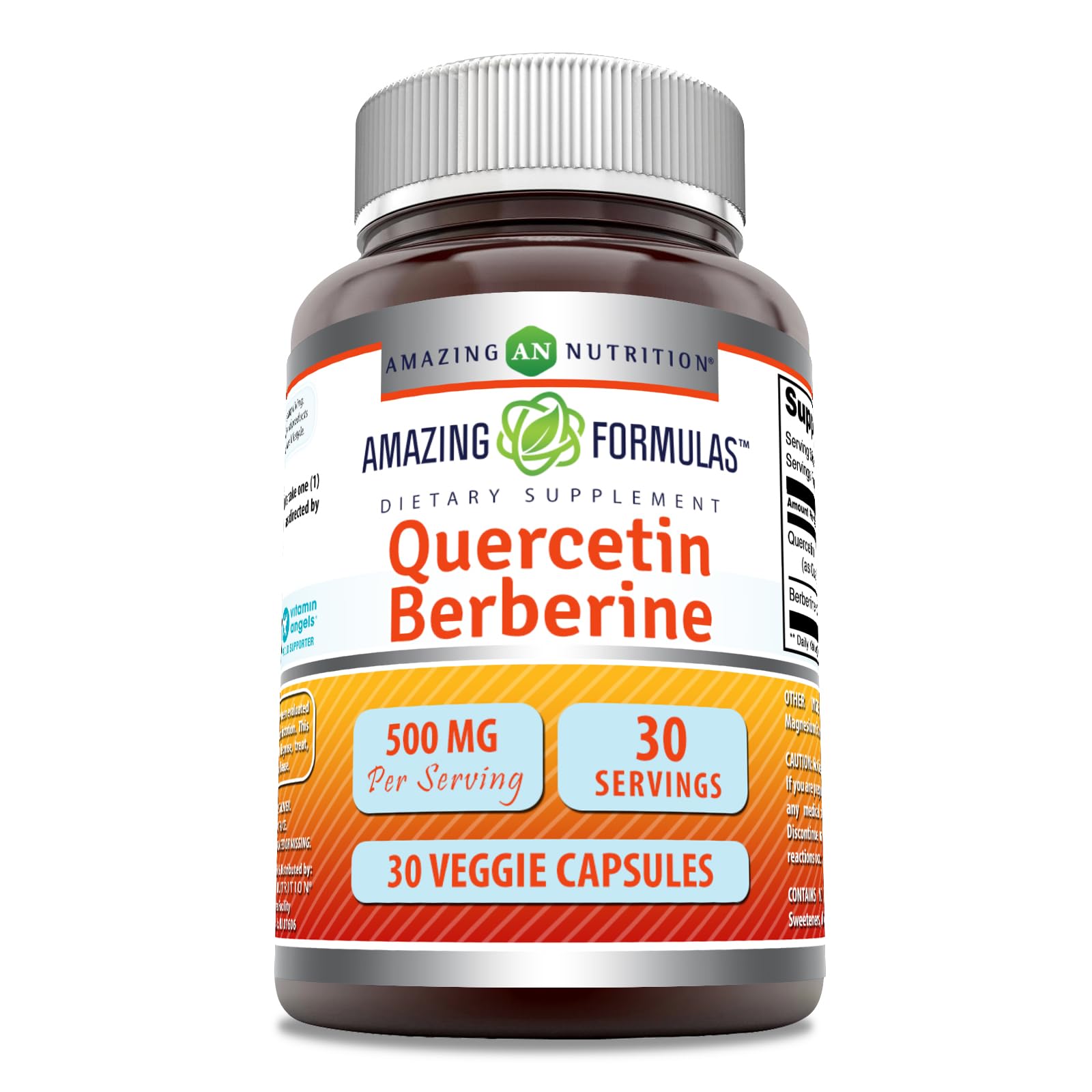 Amazing Nutrition Quercetin Berberine Supplement bottle front view