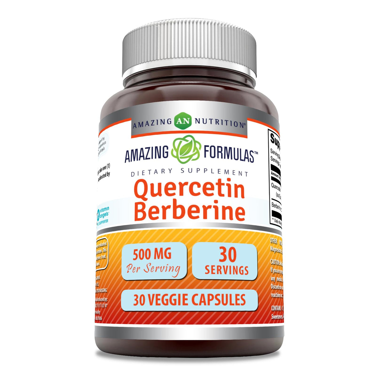 Amazing Nutrition Quercetin Berberine Supplement bottle front view