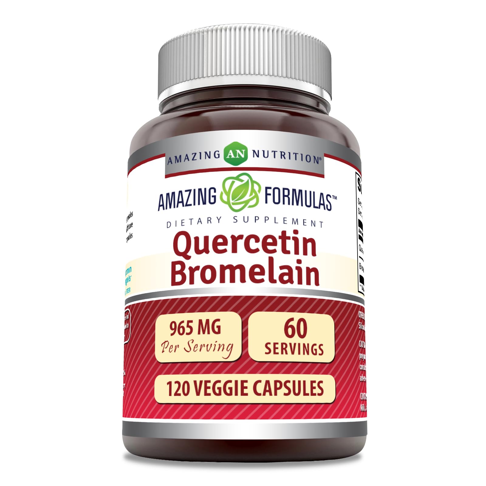 Amazing Nutrition Quercetin Bromelain Supplement bottle front view
