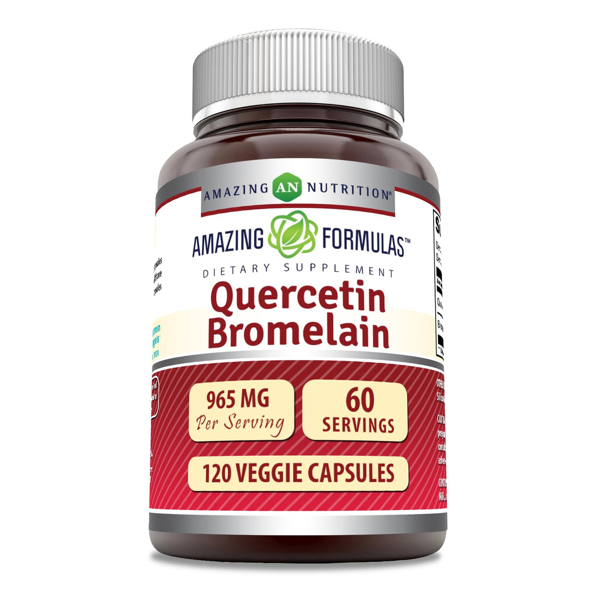 Amazing Nutrition Quercetin Bromelain Supplement bottle front view