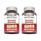 Amazing Nutrition Quercetin with Bromelain supplement bottle front view