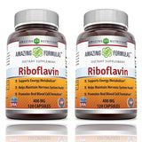 Amazing Nutrition Riboflavin Vitamin B2 400mg capsules front view