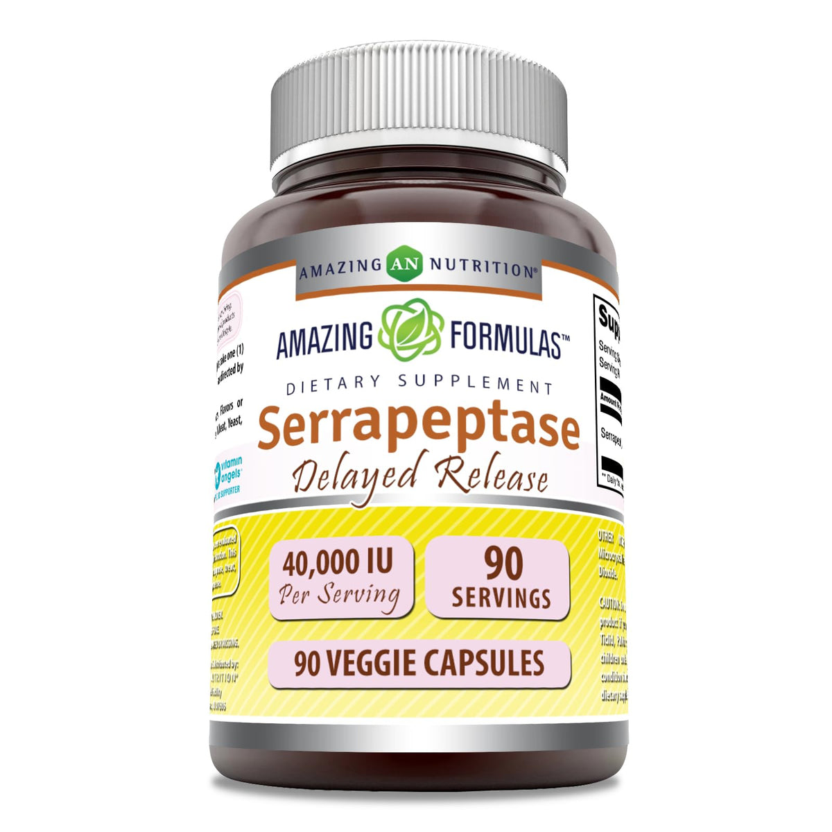 Amazing Nutrition Serrapeptase Supplement 40000 IU front view