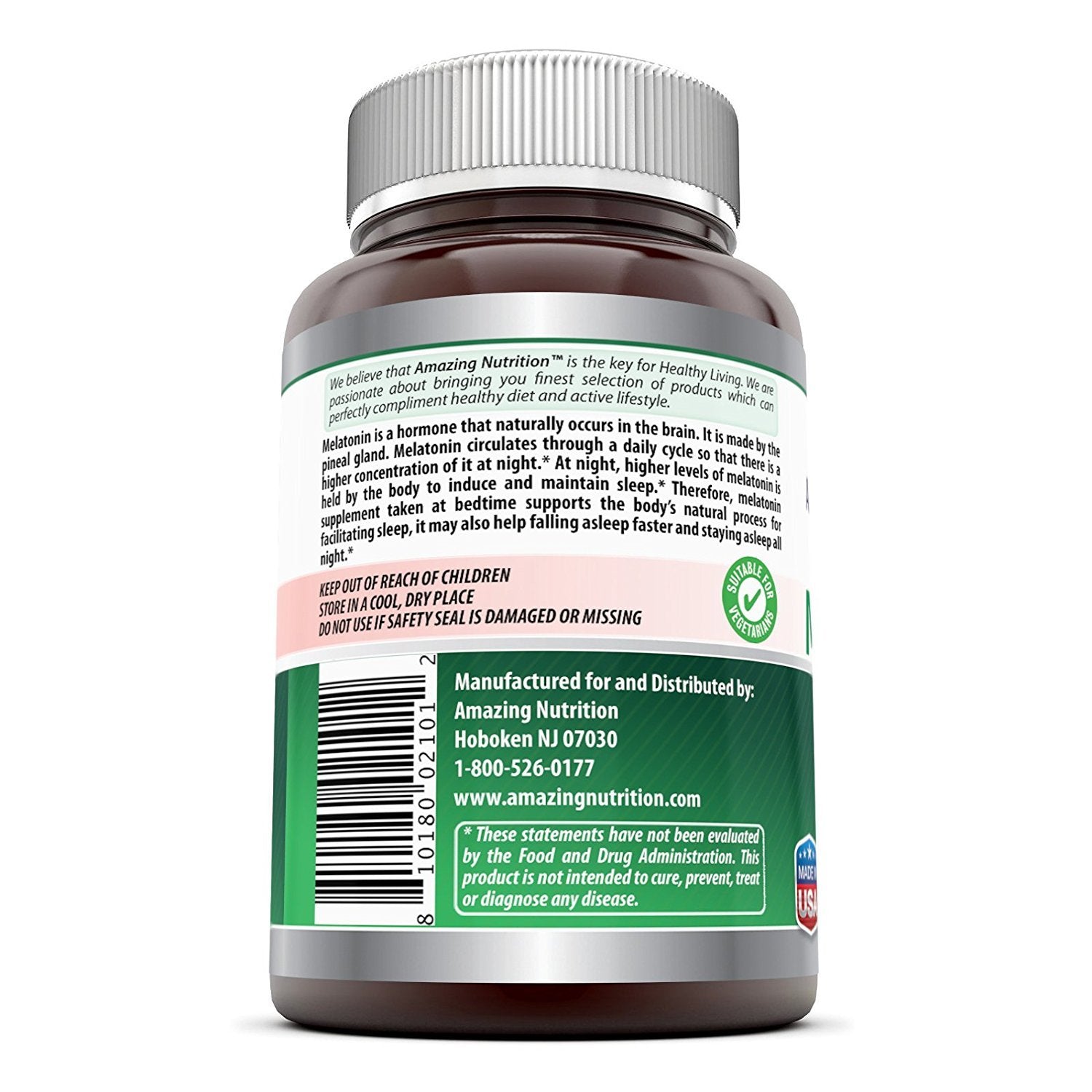 Amazing Nutrition Sleep Supplement 100g back view