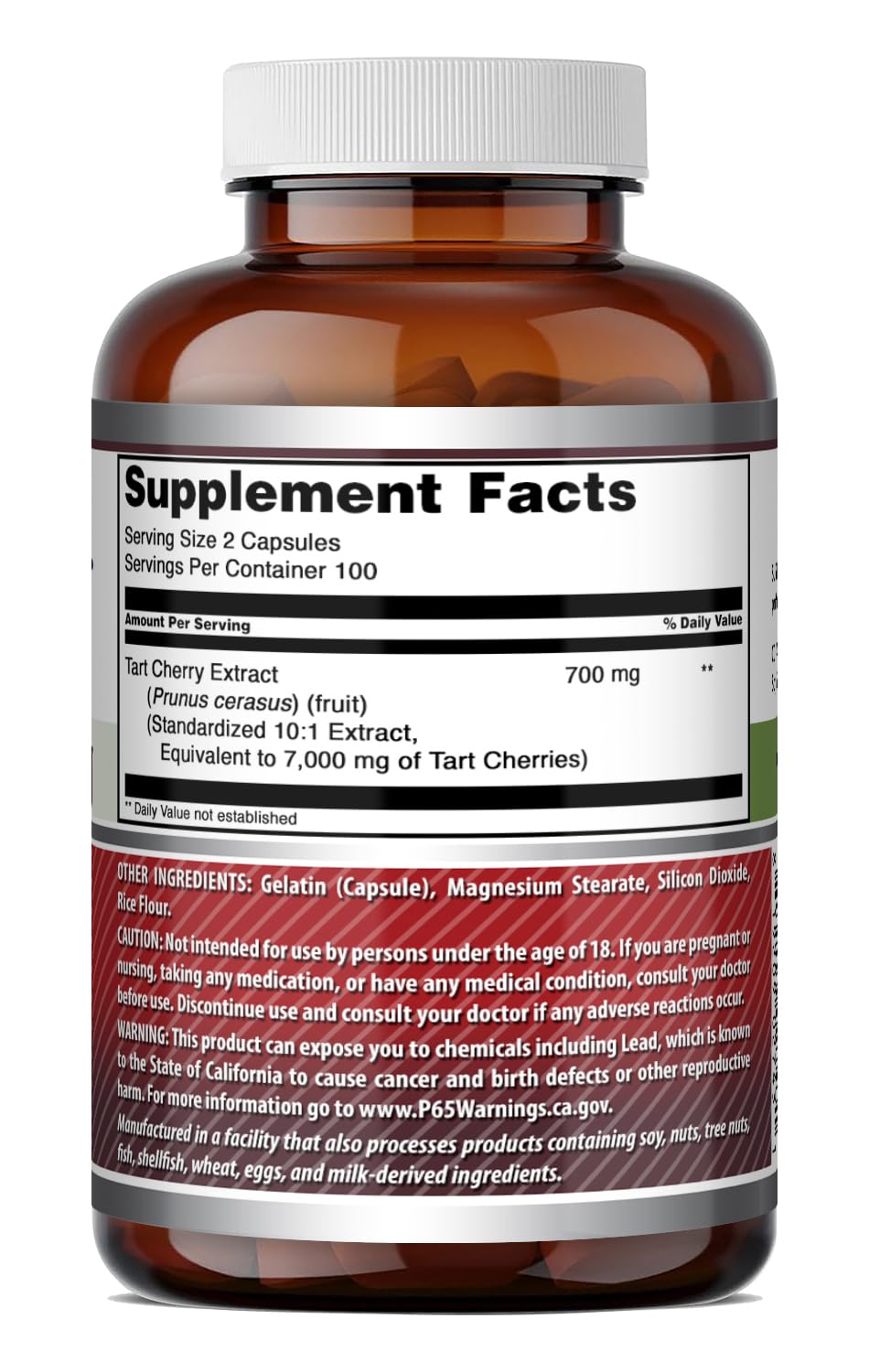 Amazing Nutrition Tart Cherry Extract 700mg side view