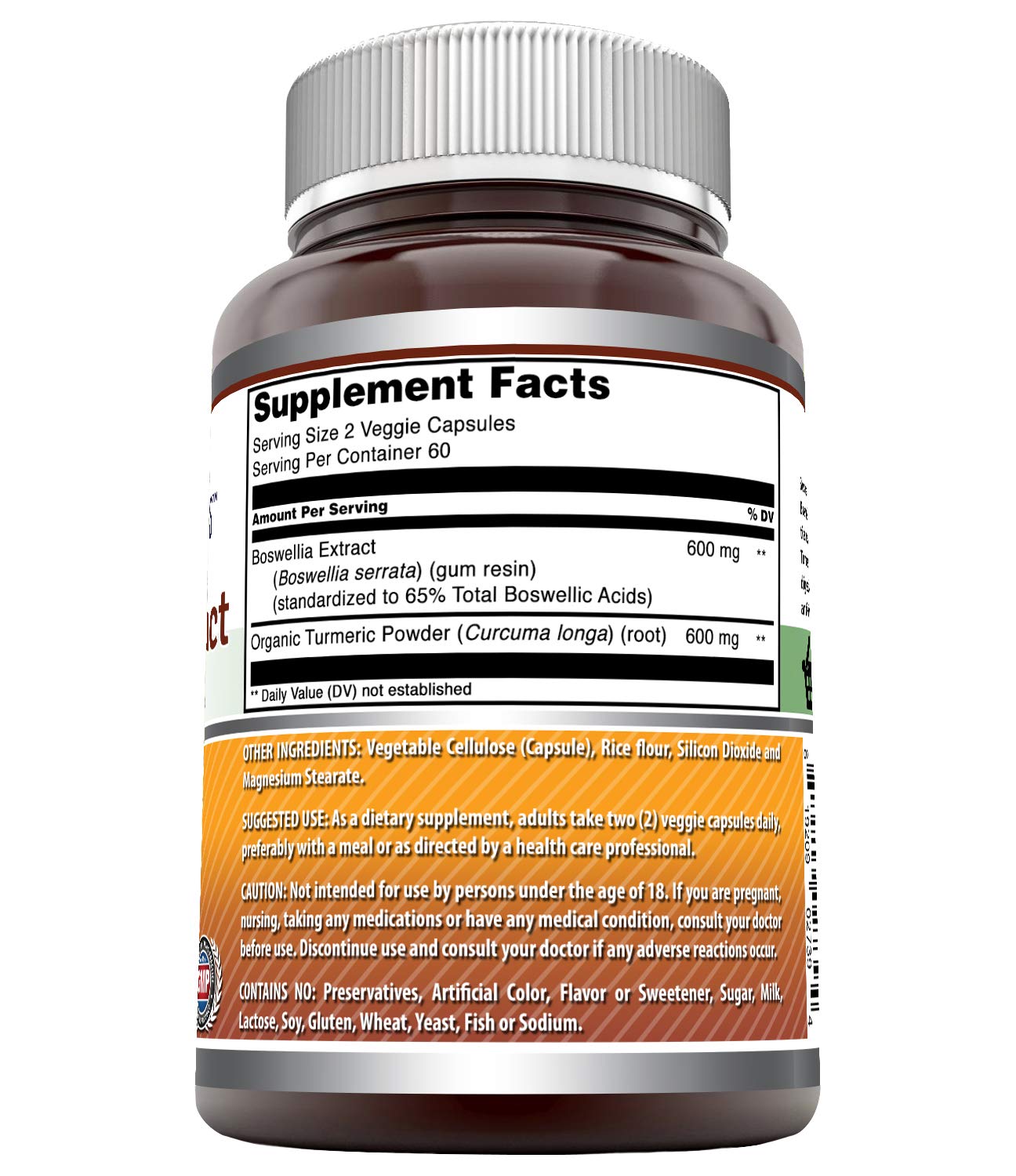 Amazing Nutrition Turmeric Supplement 1200mg Boswellia Extract packaging