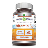 Amazing Nutrition Vitamin B6 Pyridoxine 50mg supplement bottle front view