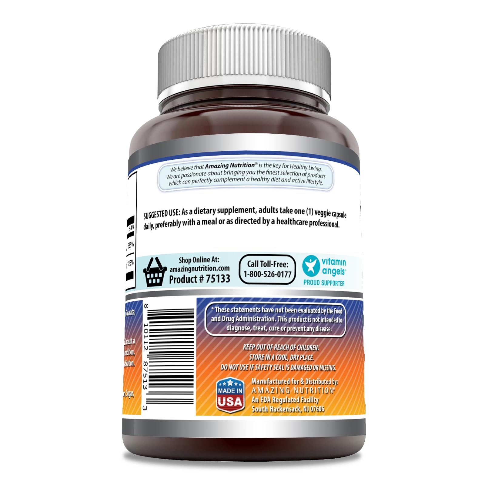 Amazing Nutrition Vitamin D3 K2 veggie capsules close-up