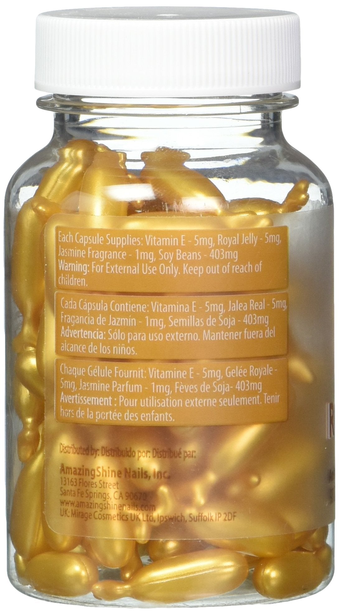 Amazing Shine Soothing Serum Capsules opened with serum visible