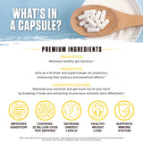 Ambrosia Flora Probiotic Capsules open bottle with capsules