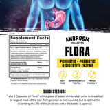 Ambrosia Flora Probiotic Capsules side view showing label