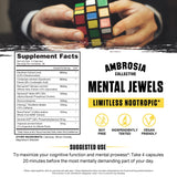 Ambrosia Mental Jewels 120 veggie capsules side view