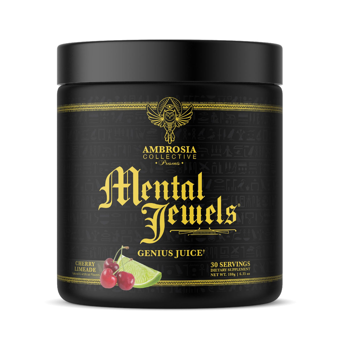 Ambrosia Mental Jewels Cherry Limeade Powder front view