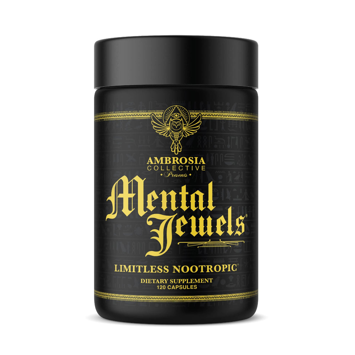 Ambrosia Mental Jewels nootropic supplement bottle front view