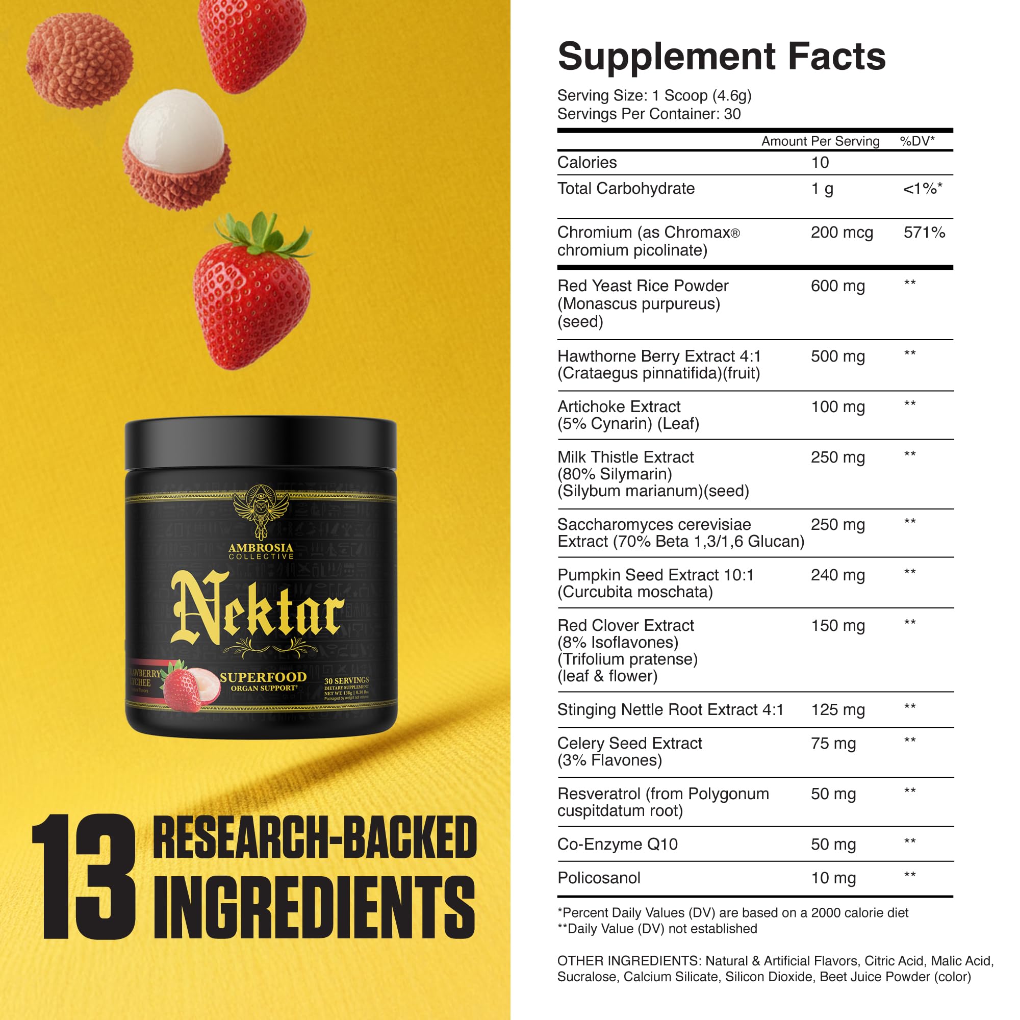 Ambrosia Nektar Superfood Powder mixed in a shaker