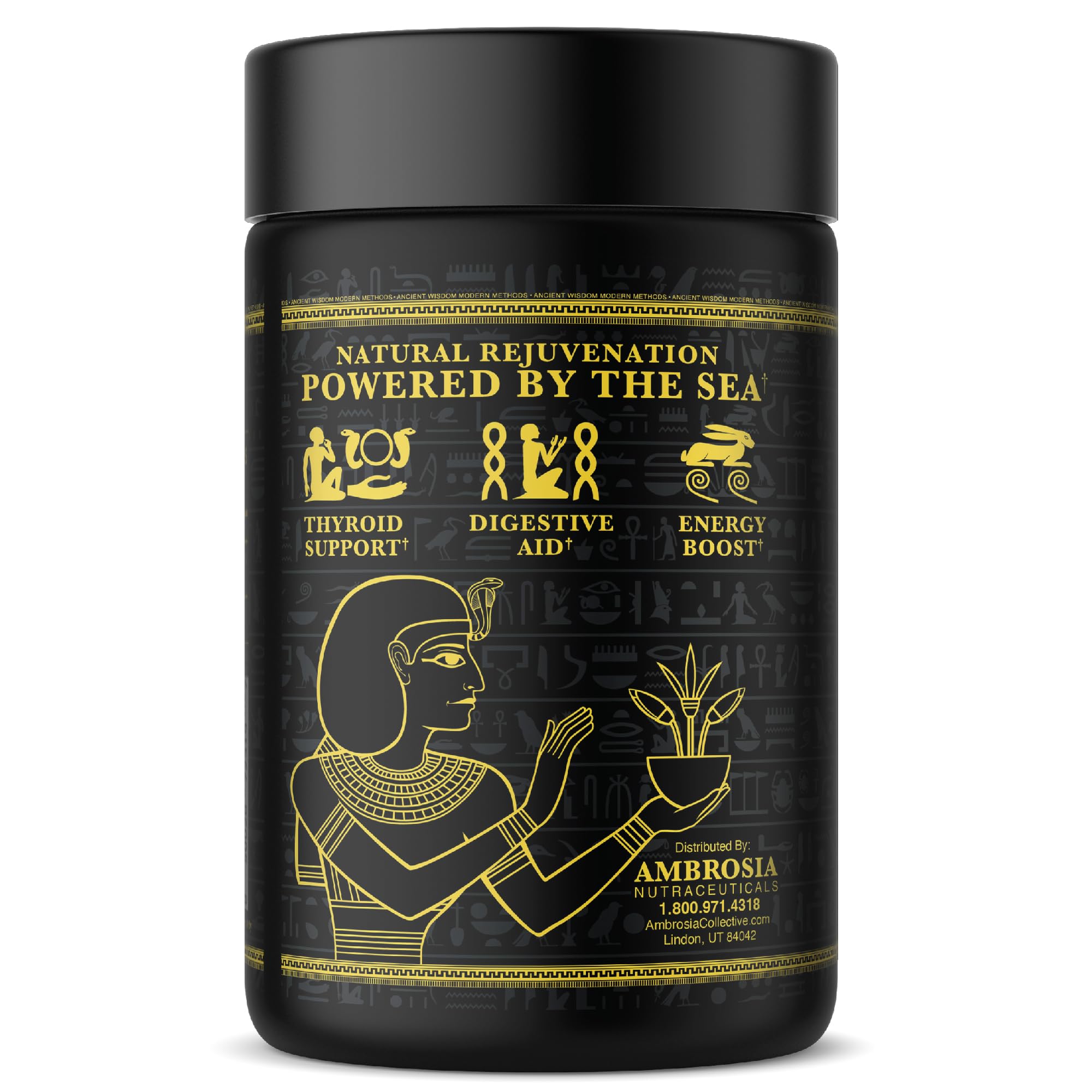 Ambrosia Sea Moss Organic Superfood 82g with spoon