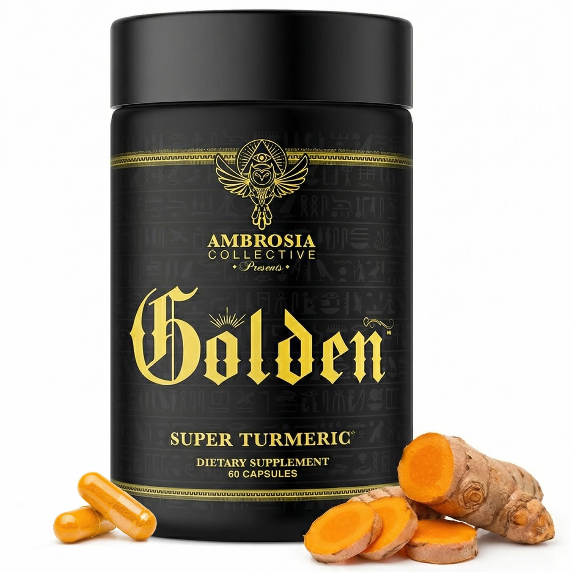 Ambrosia Super Turmeric with HydroCurc 900mg veggie capsules front view