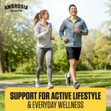 Ambrosia Super Turmeric with HydroCurc bottle with a measuring spoon