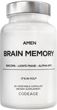 Amen Brain Memory supplement bottle front view with 30 capsules