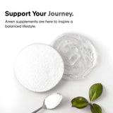 Amen Brain Memory supplement bottle with a measuring spoon