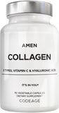 Amen Collagen Supplement front view with capsule bottle