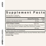 Amen Collagen Supplement side view showing capsule details