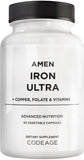 Amen Iron Ultra Supplement 65mg front view of packaging