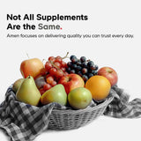 Amen Iron Ultra Supplement 65mg lifestyle scene with capsules