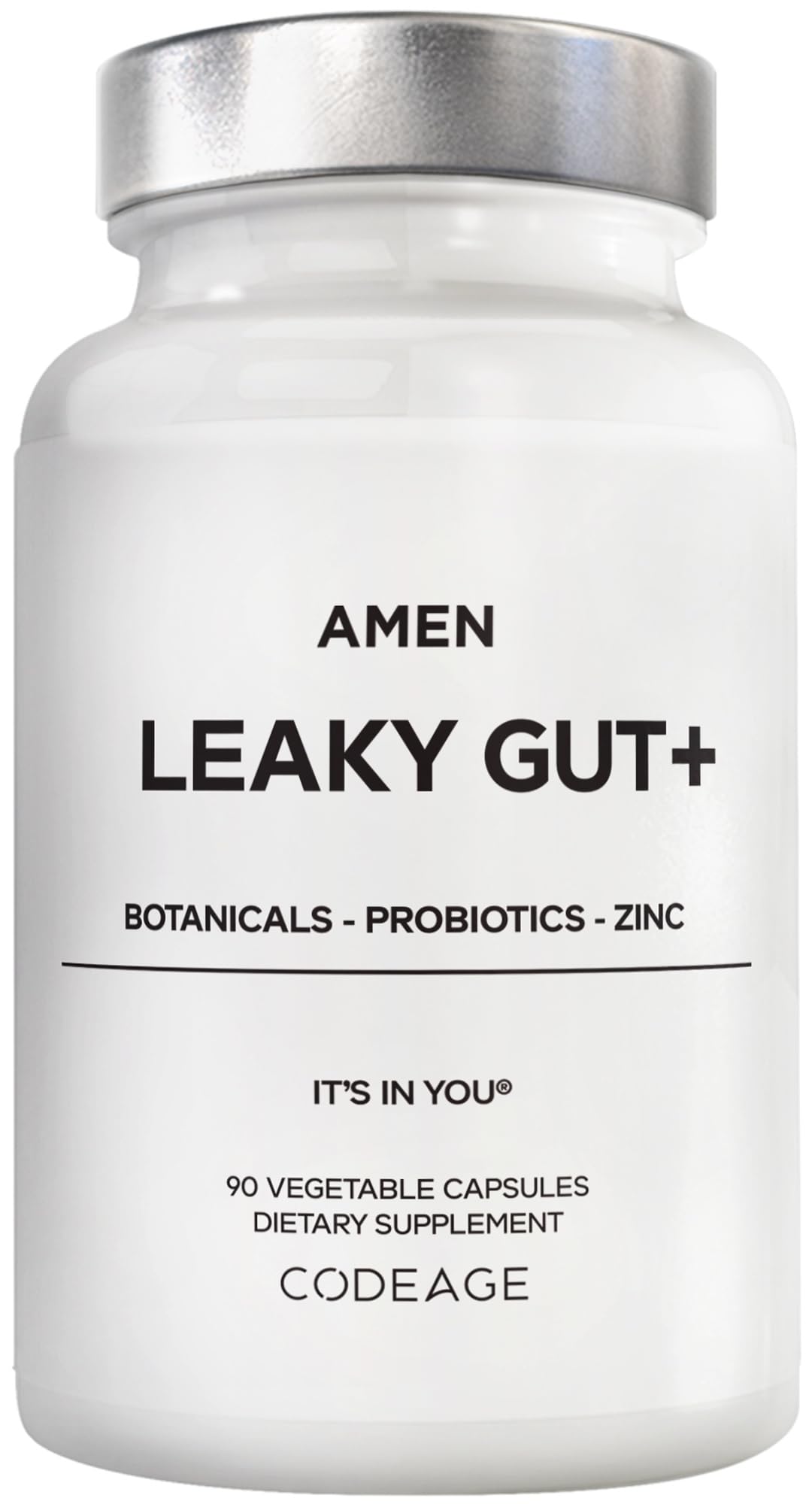Amen Leaky Gut+ Supplement 60 capsules front view
