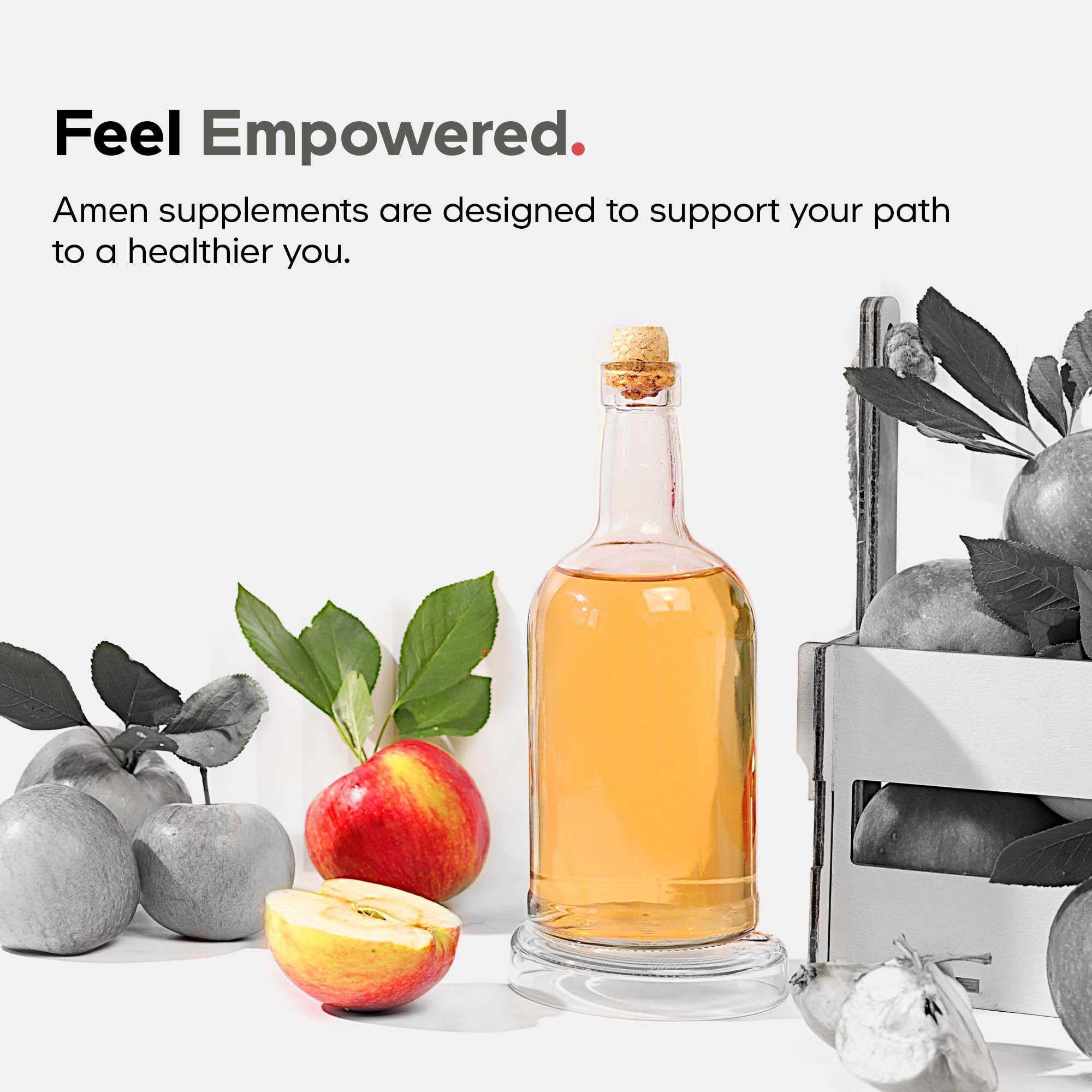 Amen Leaky Gut+ Supplement Capsules with measuring spoon