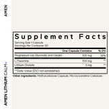 Amen Lithium Calm+ supplement capsules close-up