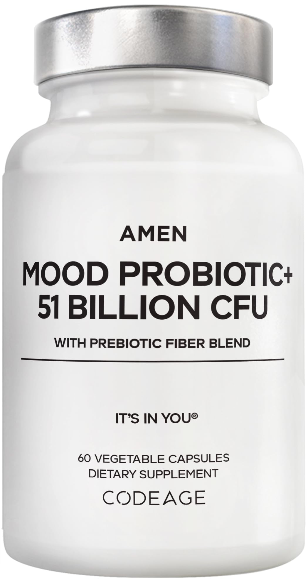 Amen Mood Probiotic Supplement 51 Billion CFUs front view