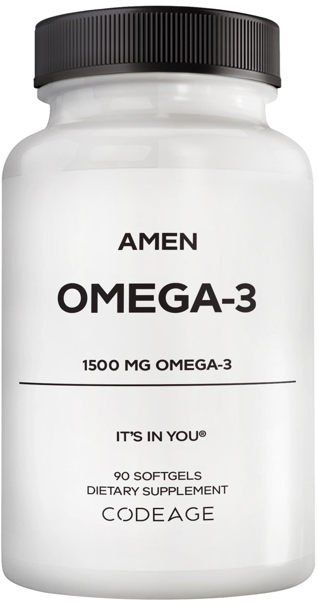 Amen Omega-3 Softgels bottle front view