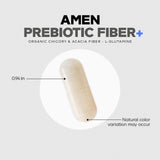 Amen Prebiotic Fiber Capsules with ingredients list on packaging