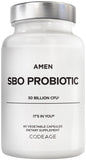 Amen SBO Probiotic Capsules front view with label