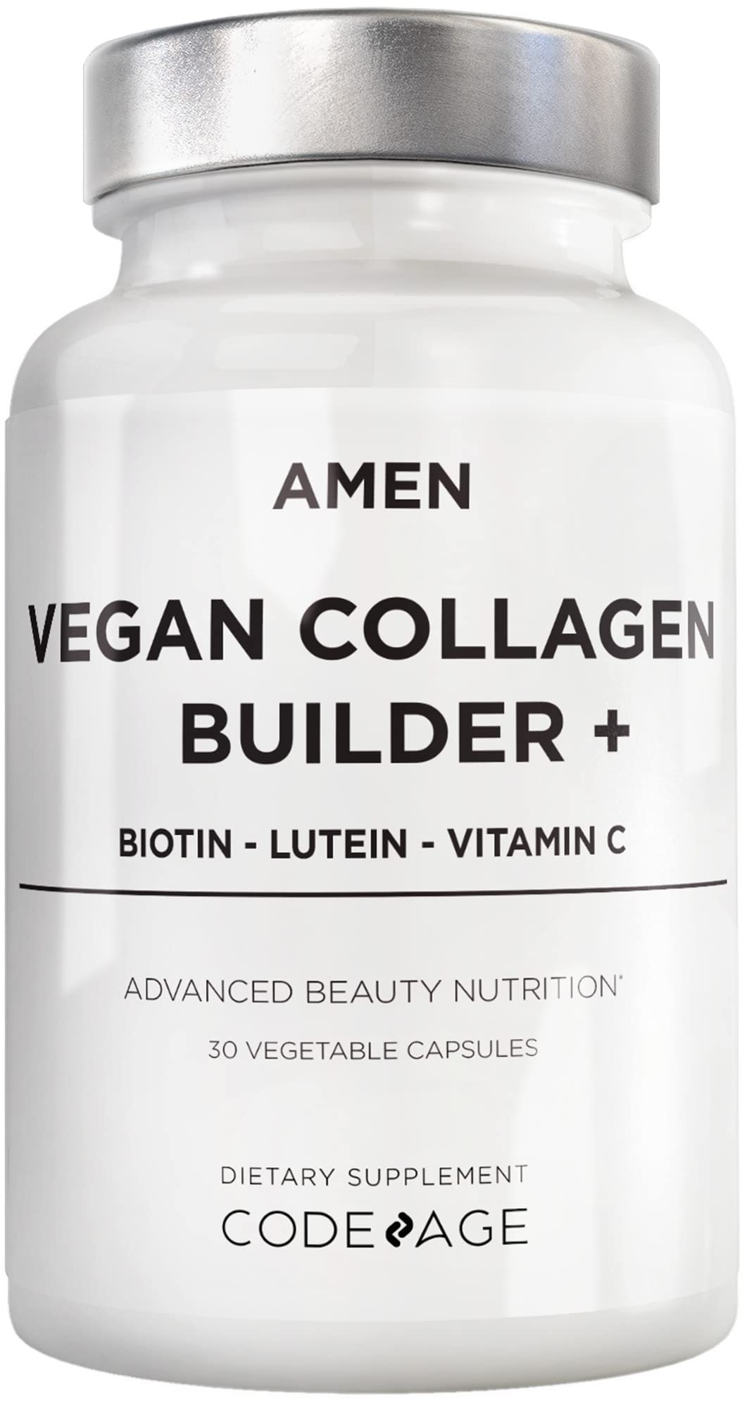 Amen Vegan Collagen Builder supplement bottle front view