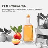 Amen Vitamin C + 1285mg with Zinc 60 Capsules opened bottle