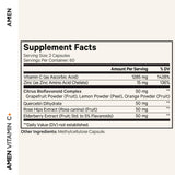 Amen Vitamin C + 1285mg with Zinc 60 Capsules side view