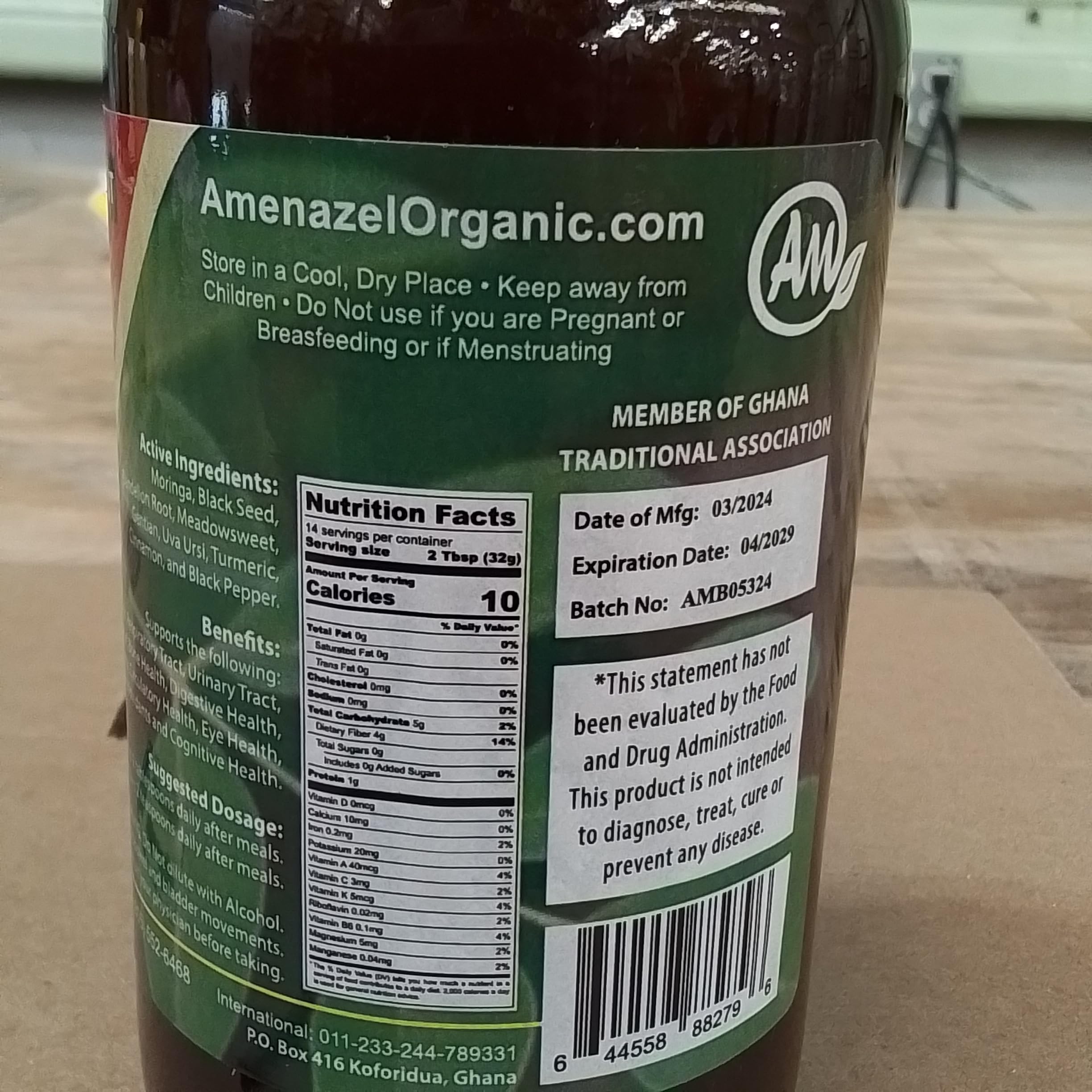 Amenazel Organic Moringa Bitters 789g lifestyle scene